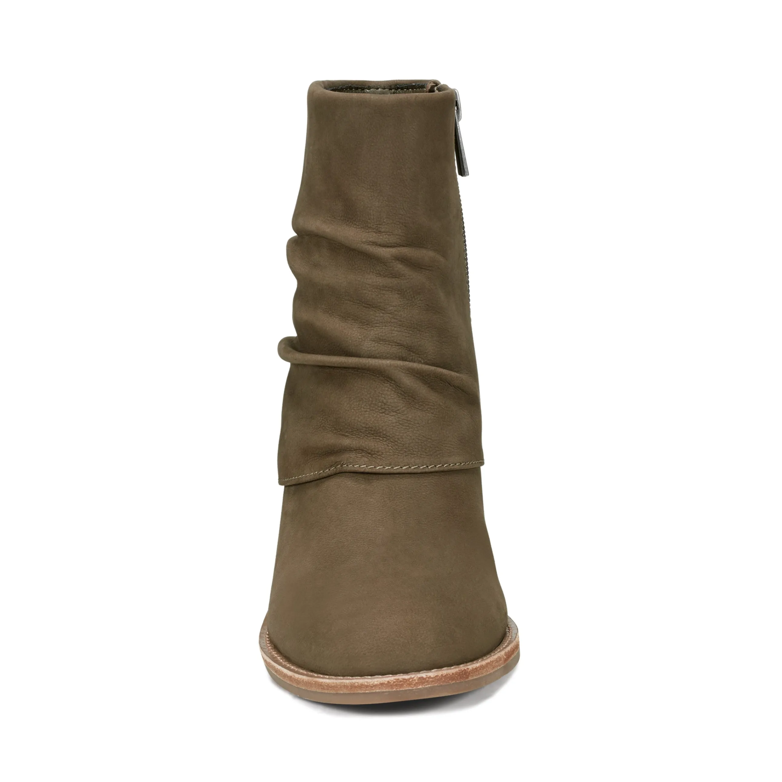 Savvy Block Heel Ruched Casual Booties