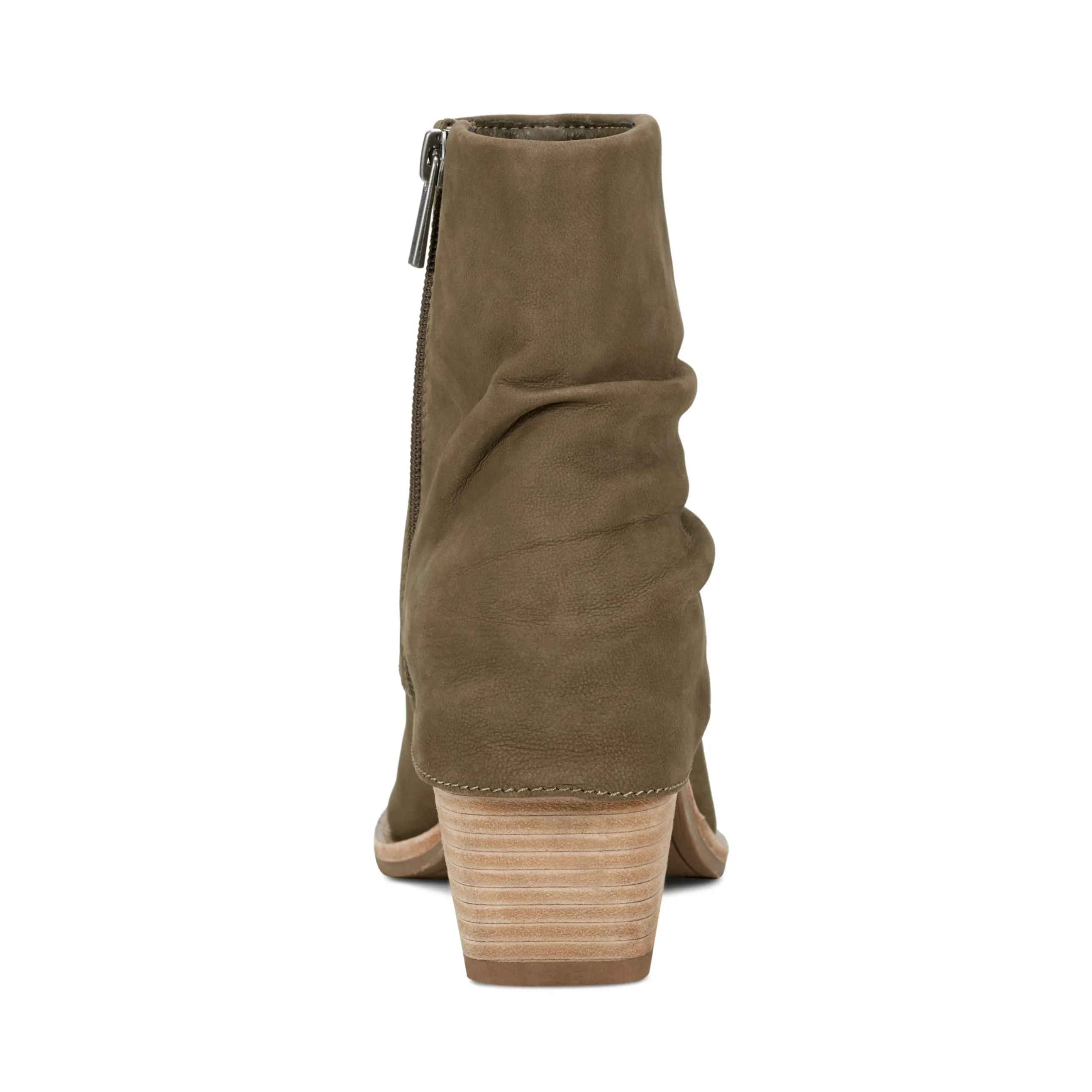 Savvy Block Heel Ruched Casual Booties