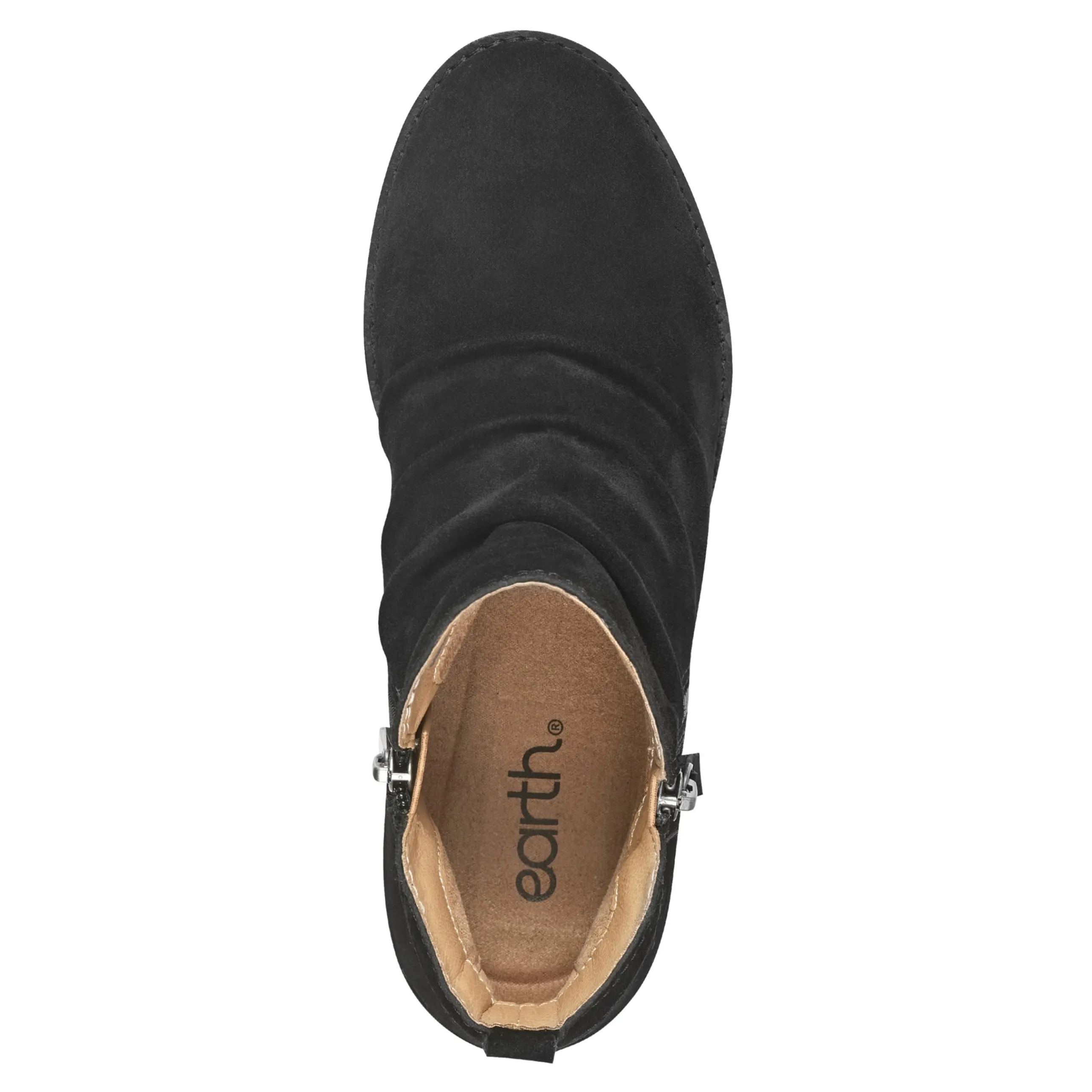 Nadya Round Toe Ruched Casual Booties