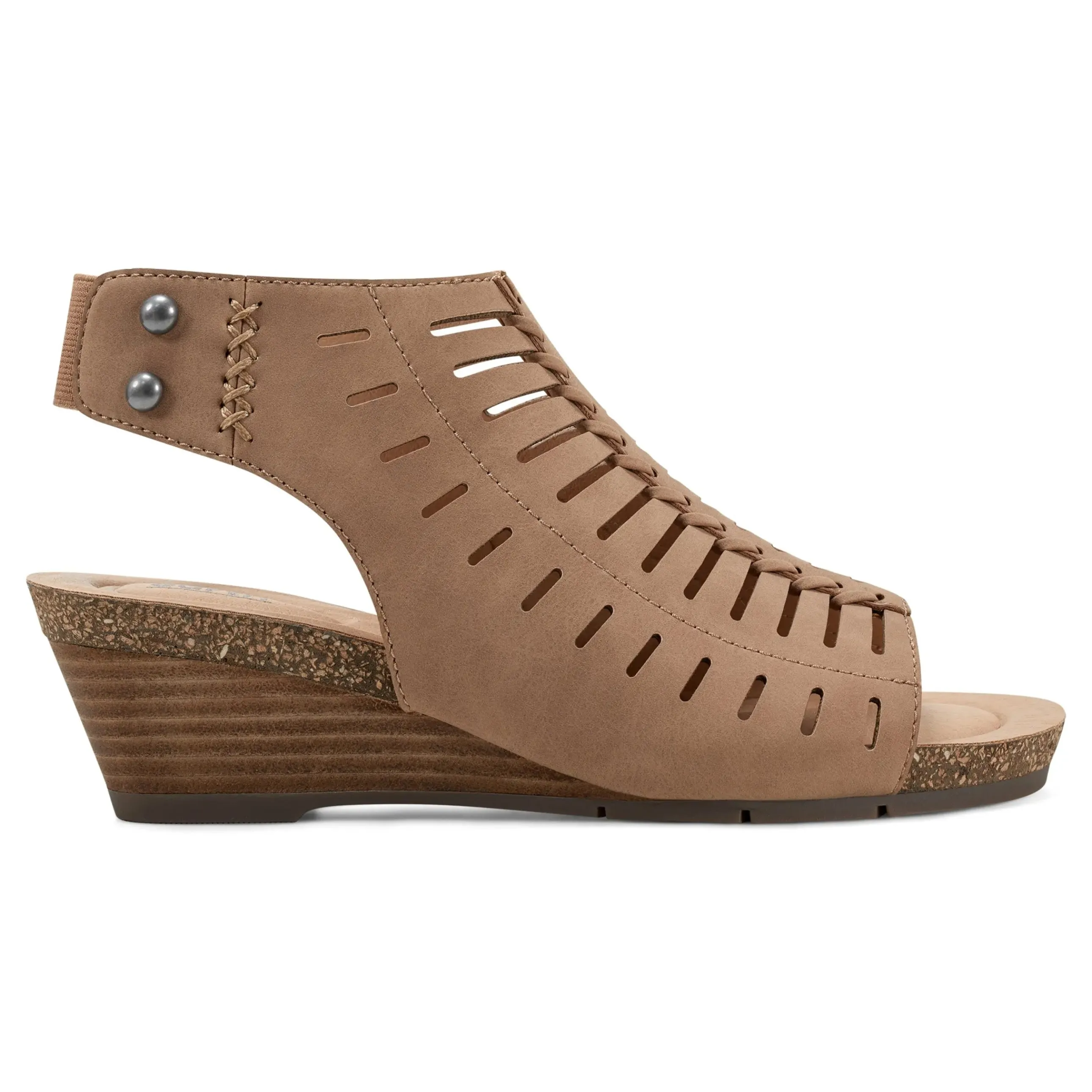 Hana Round Toe Laser Cut Dress Sandals