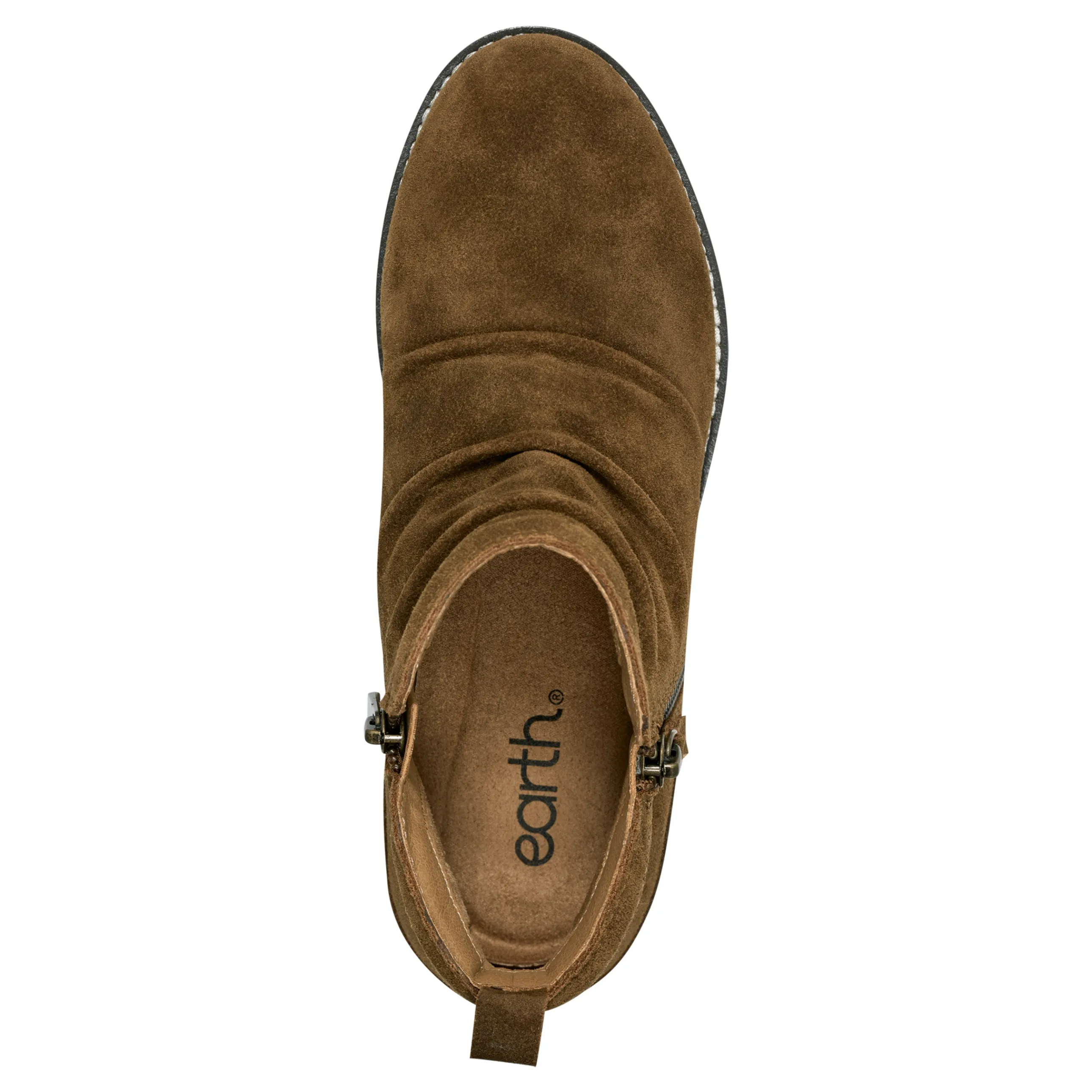 Nadya Round Toe Ruched Casual Booties