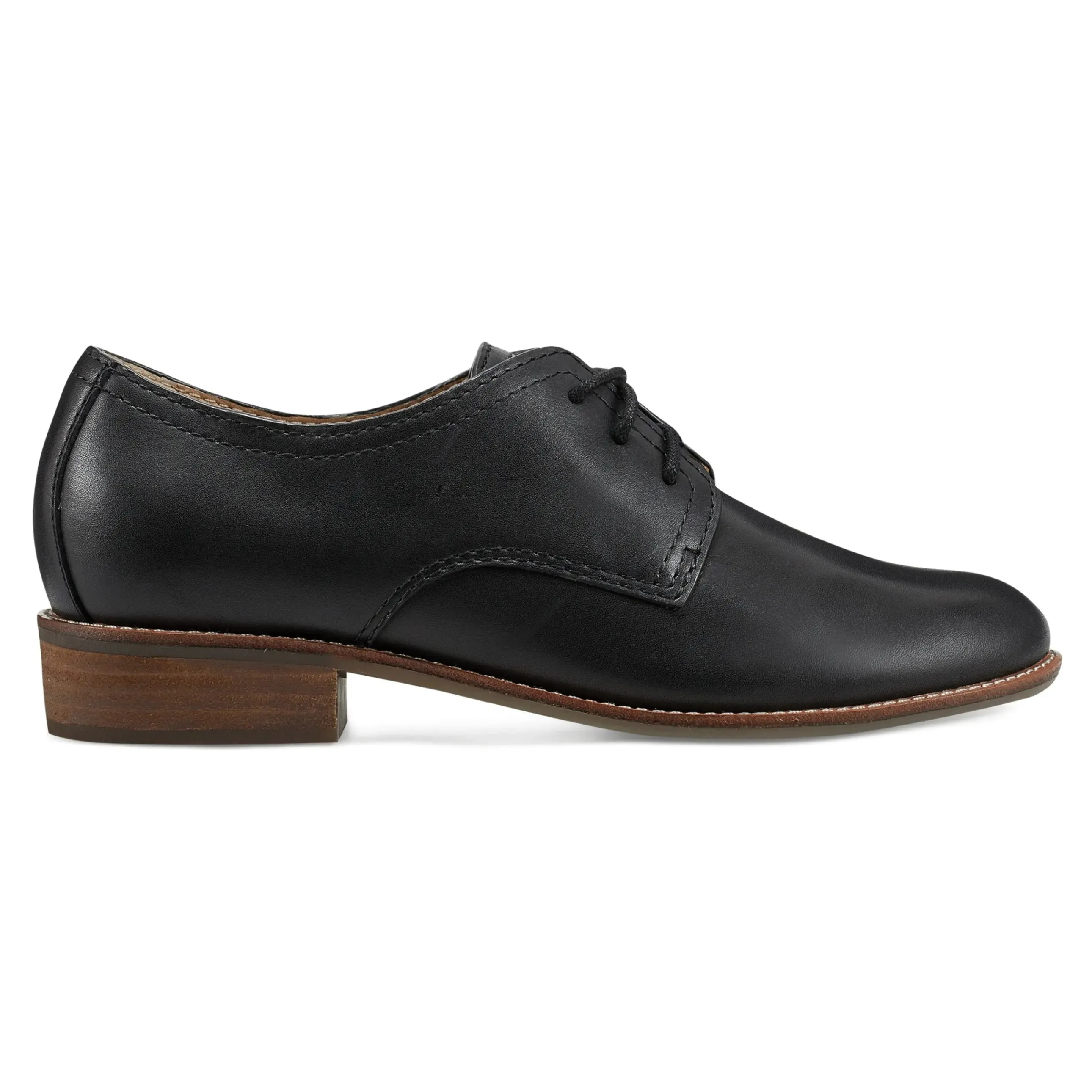 Eane Stacked Heel Casual Lace-Up Loafers