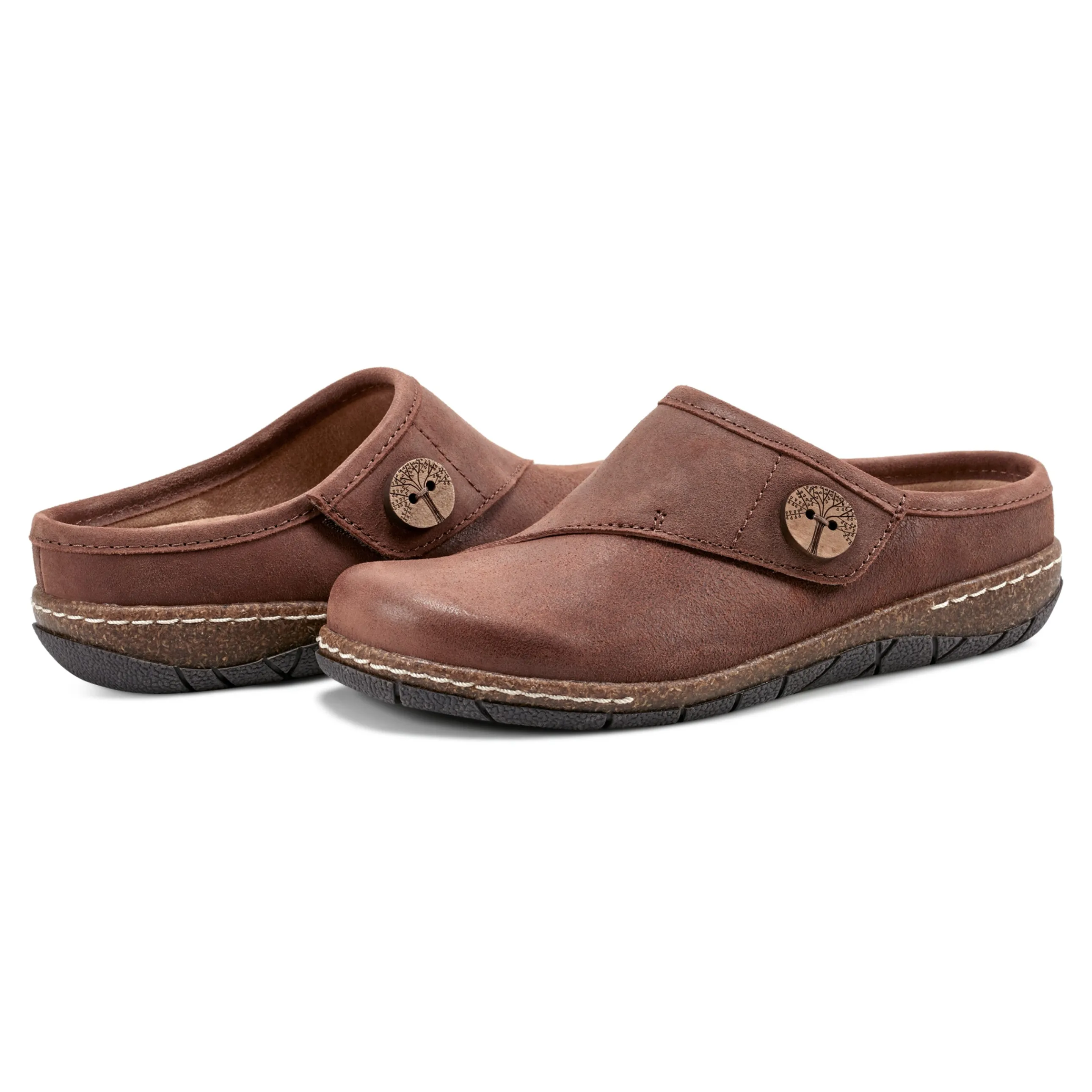 Ezra Round Toe Casual Slip-on Flat Clogs