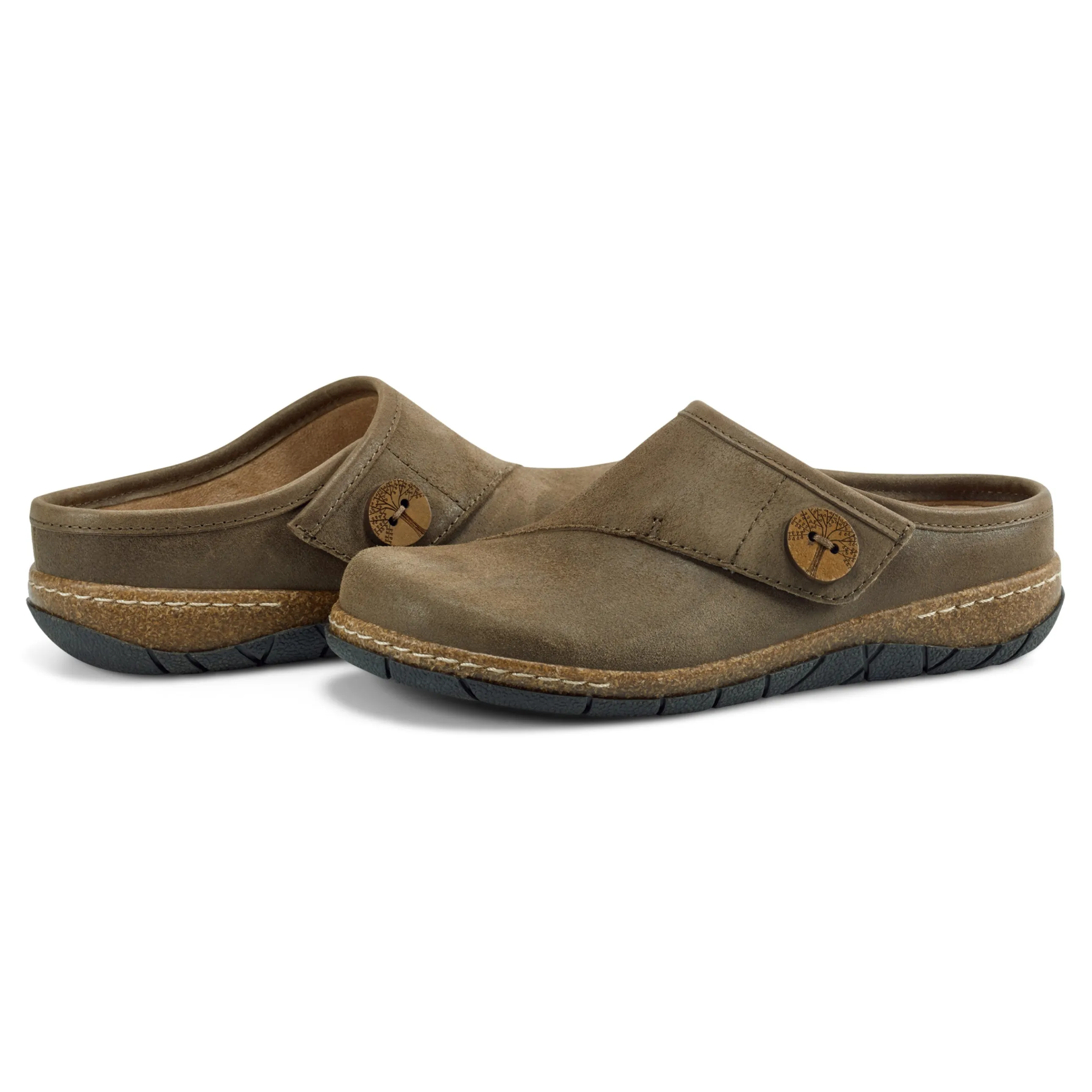 Ezra Round Toe Casual Slip-on Flat Clogs