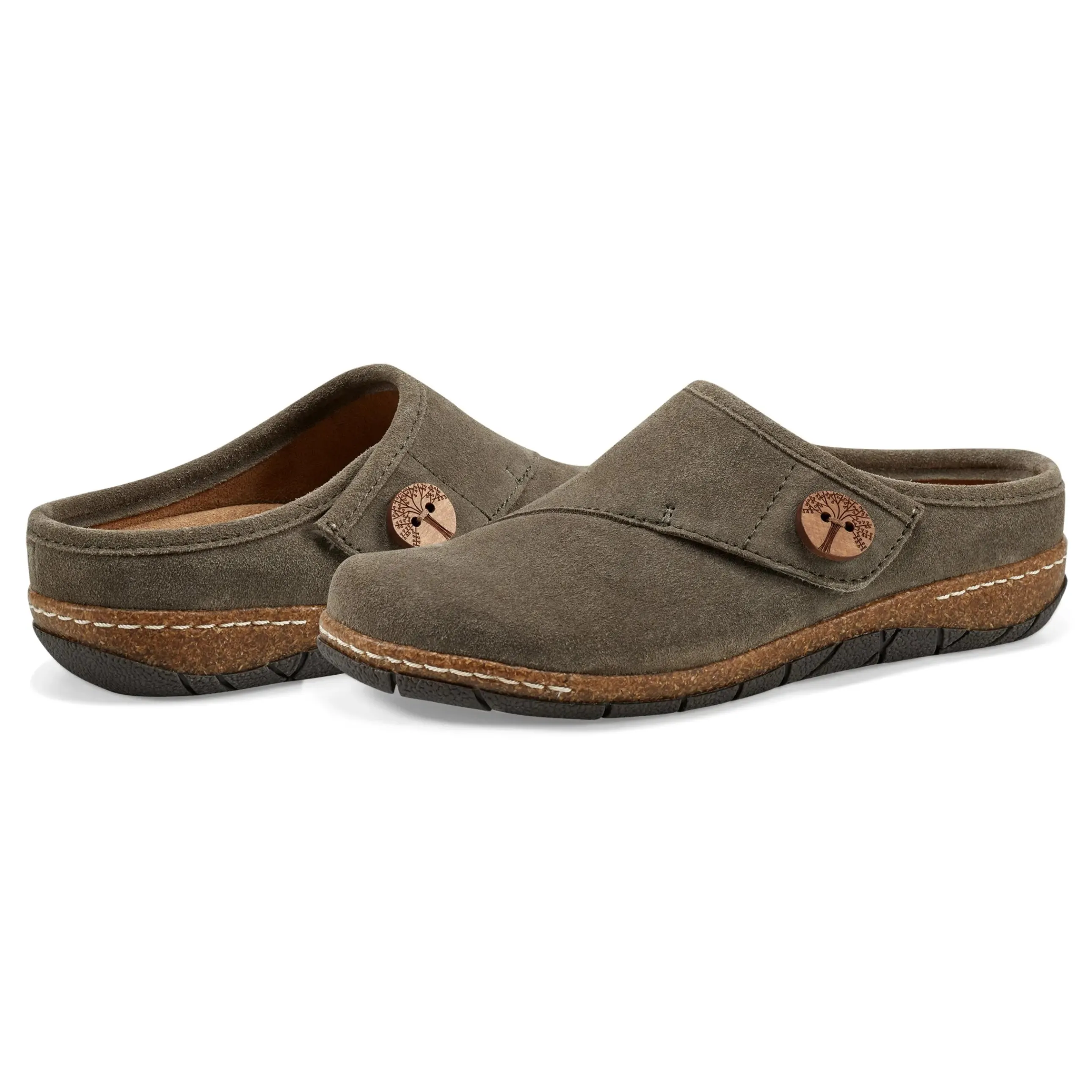 Ezra Round Toe Casual Slip-on Flat Clogs