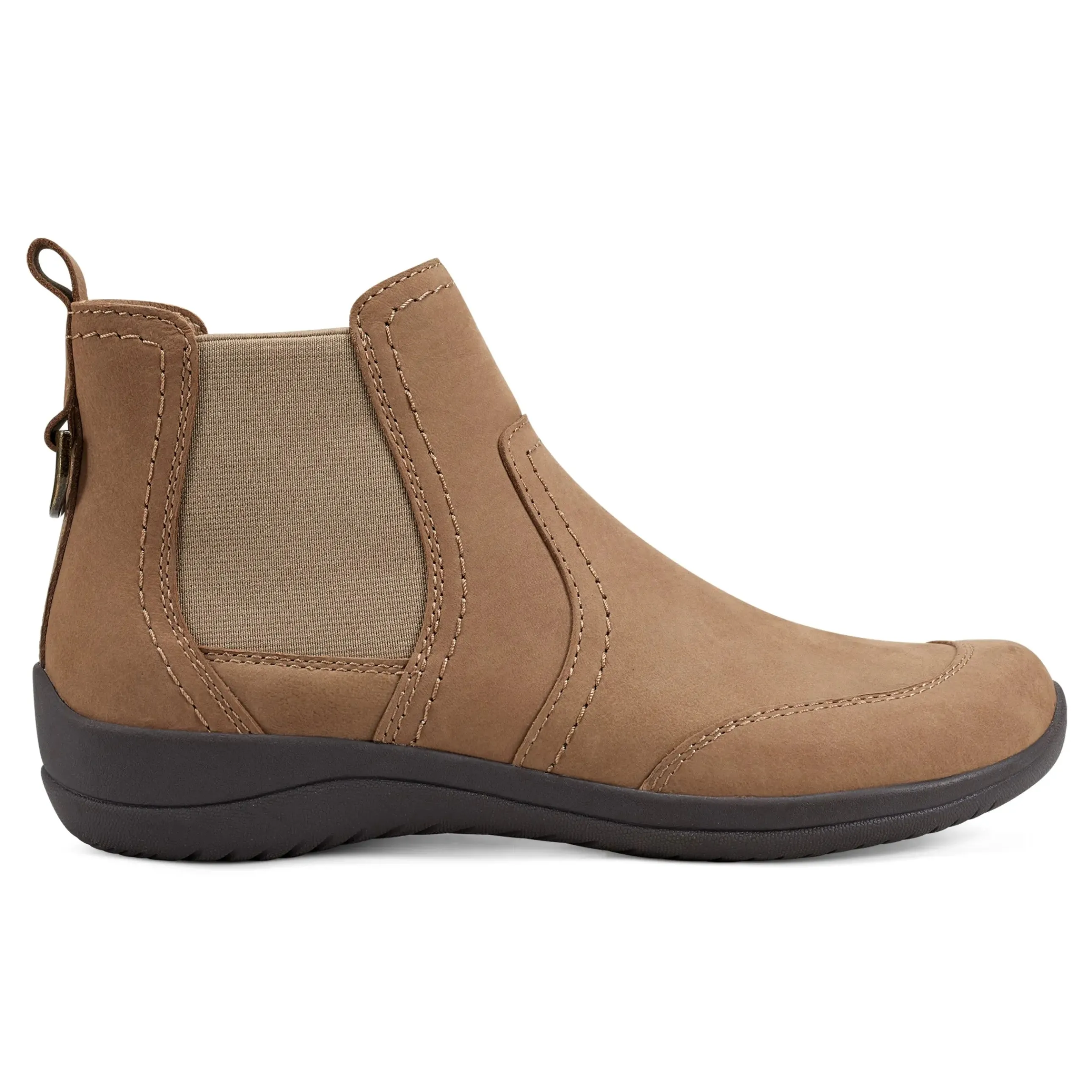 Faine Round Toe Casual Slip-on Flat Booties