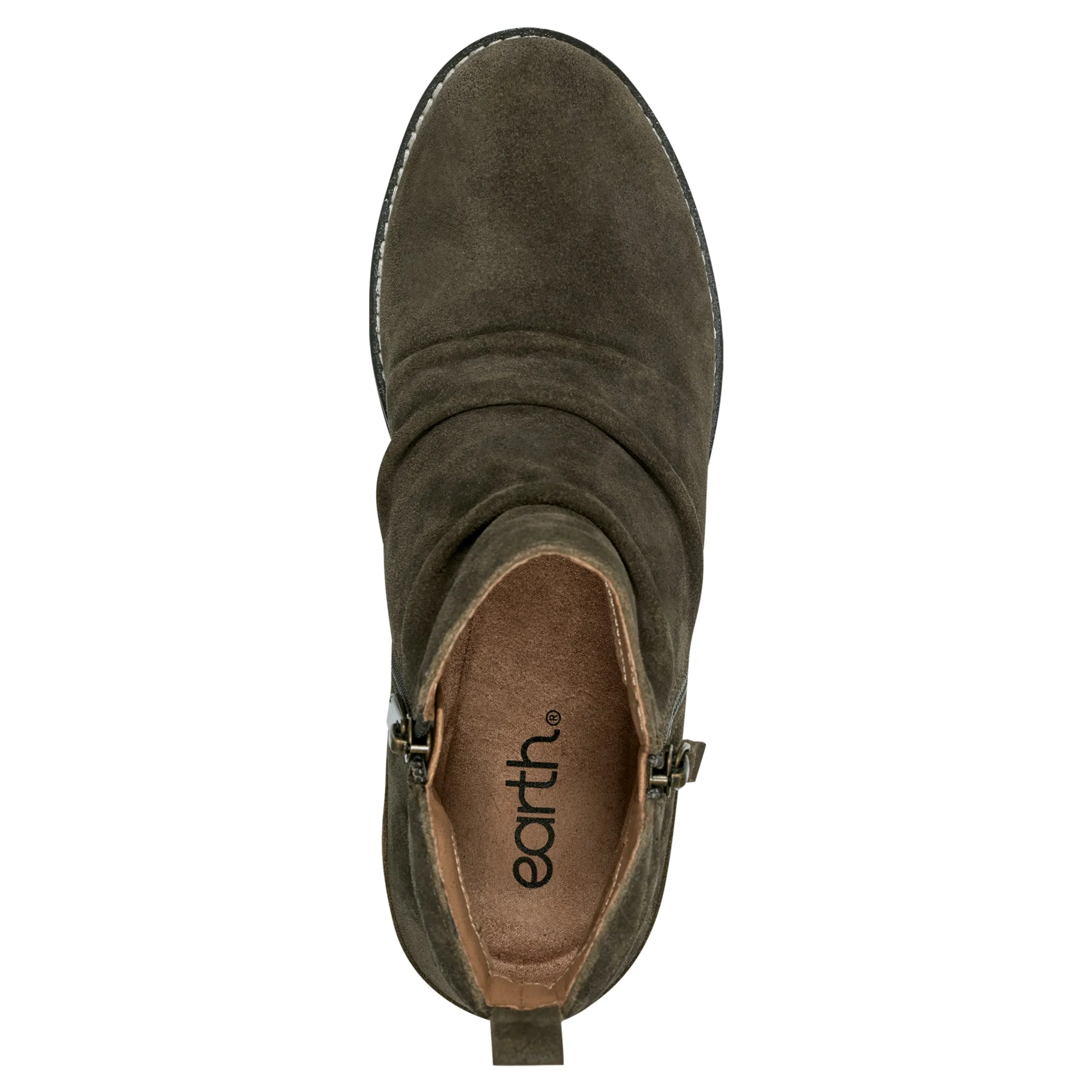 Nadya Round Toe Ruched Casual Booties