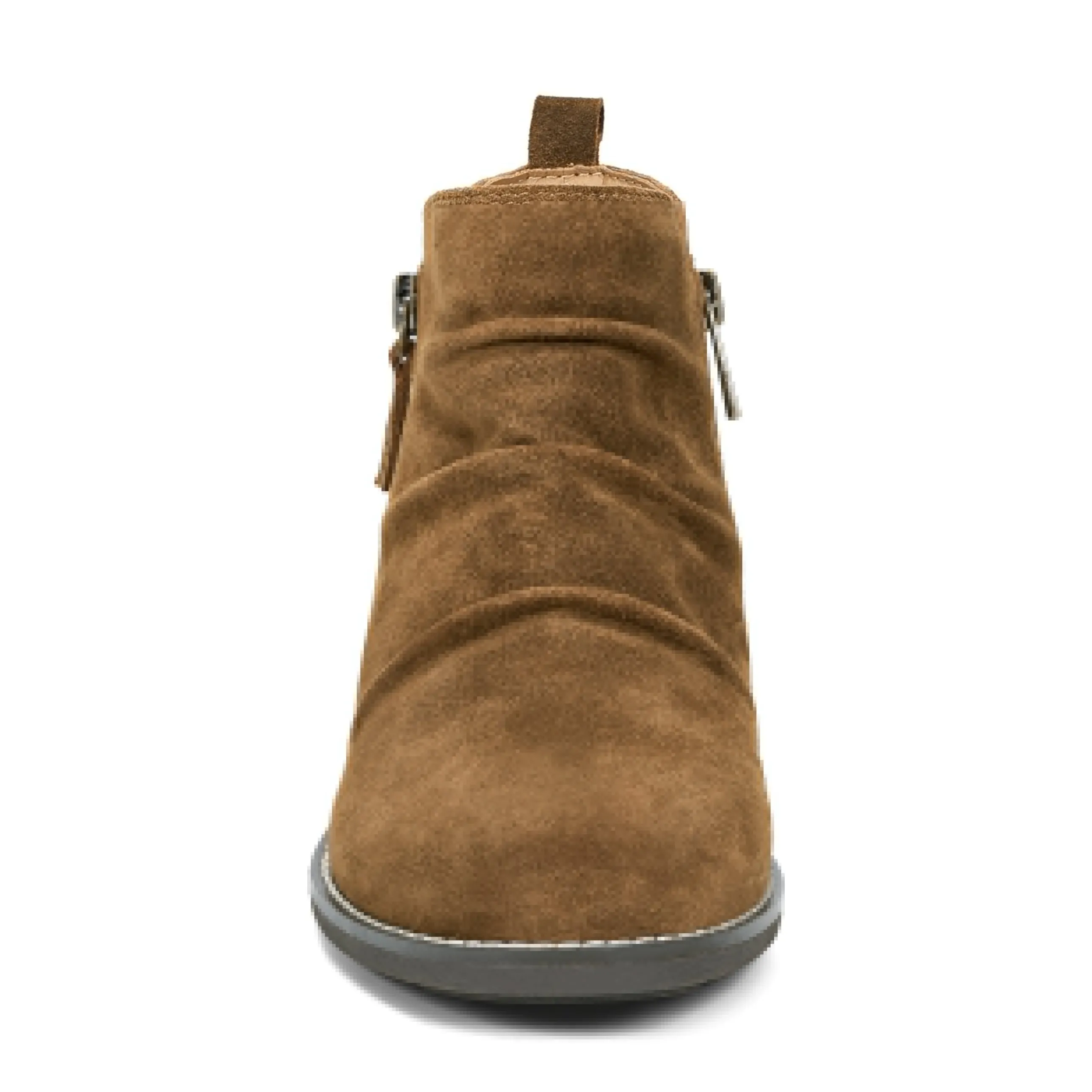 Nadya Round Toe Ruched Casual Booties