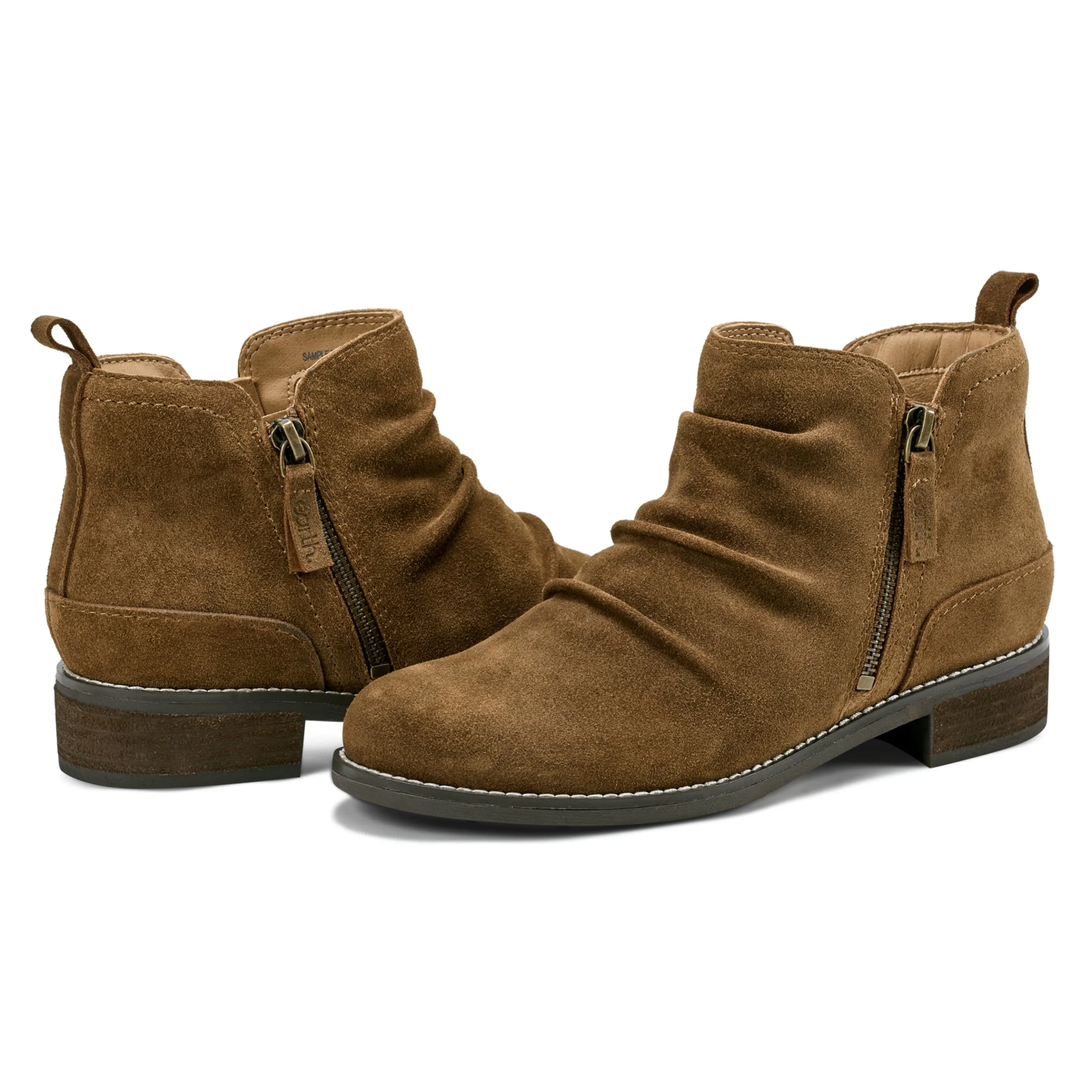 Nadya Round Toe Ruched Casual Booties