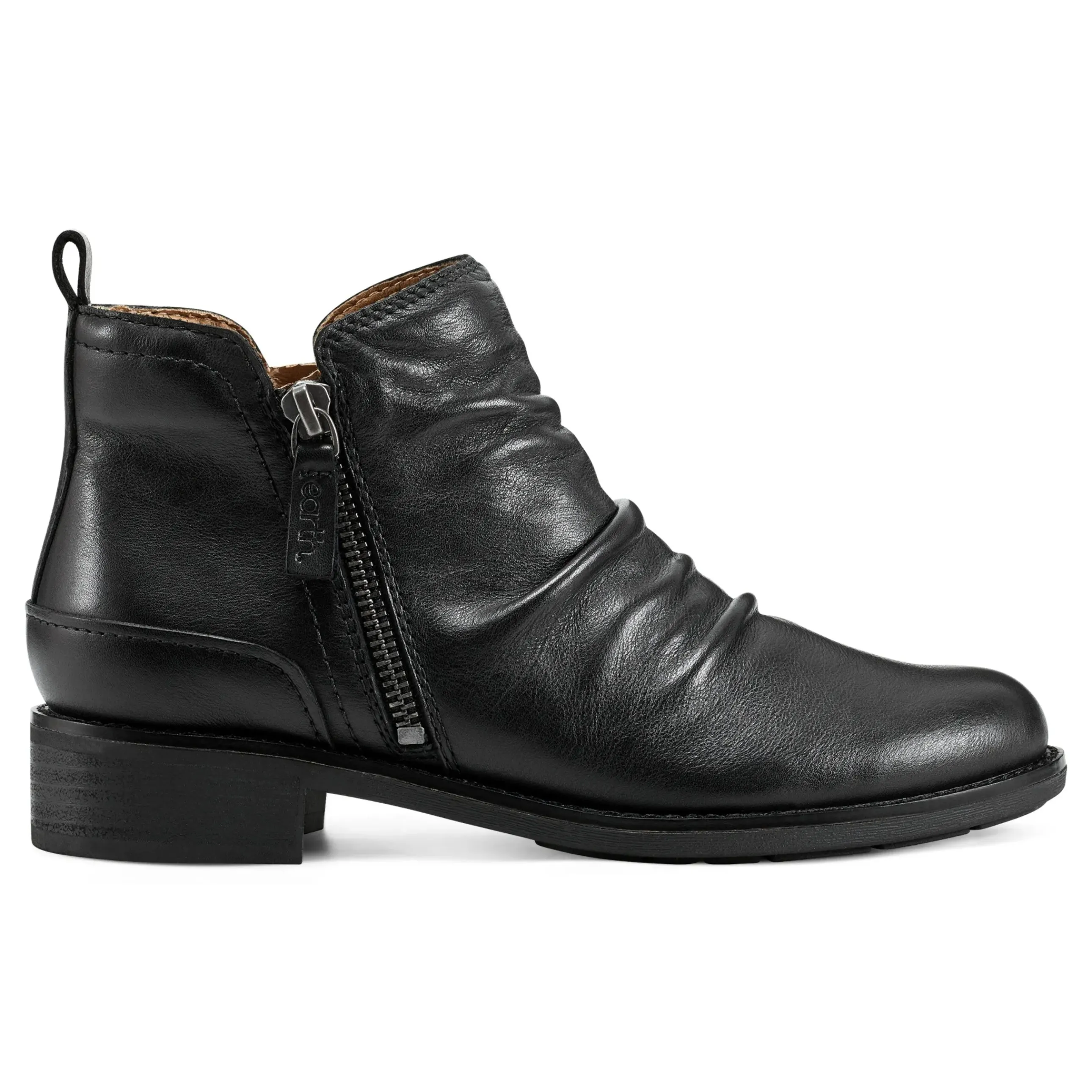 Nadya Round Toe Ruched Casual Booties