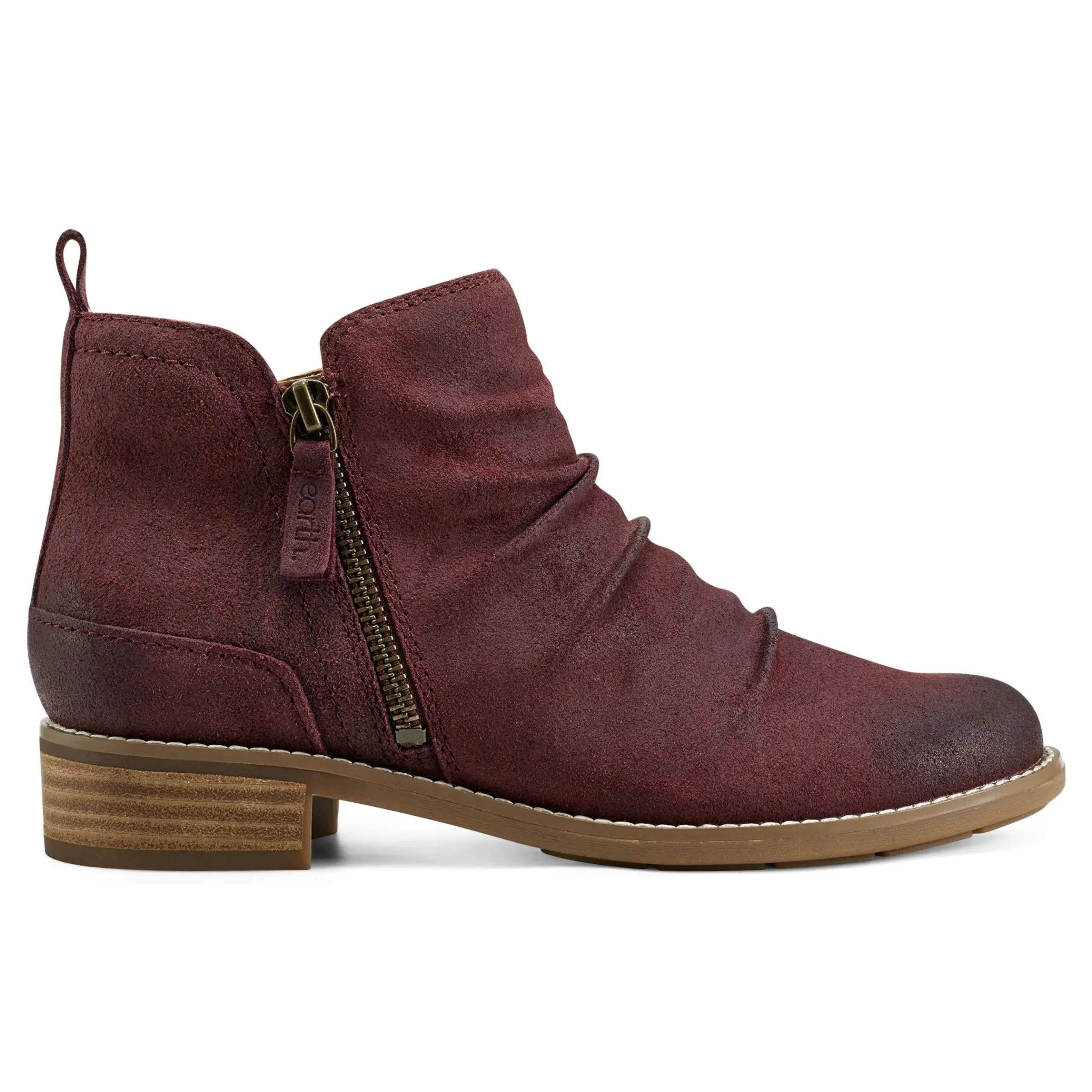 Nadya Round Toe Ruched Casual Booties