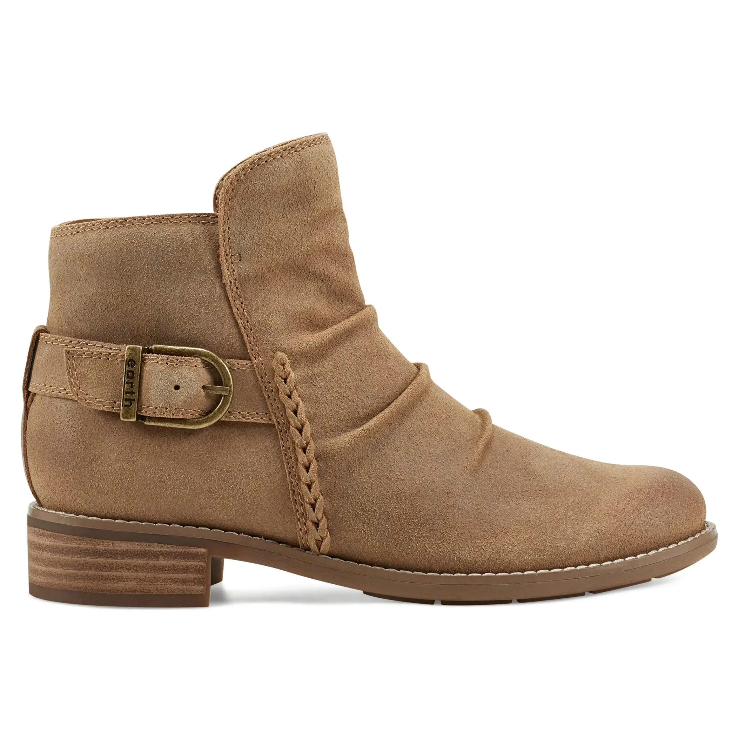 Naira Round Toe Ruched Casual Booties