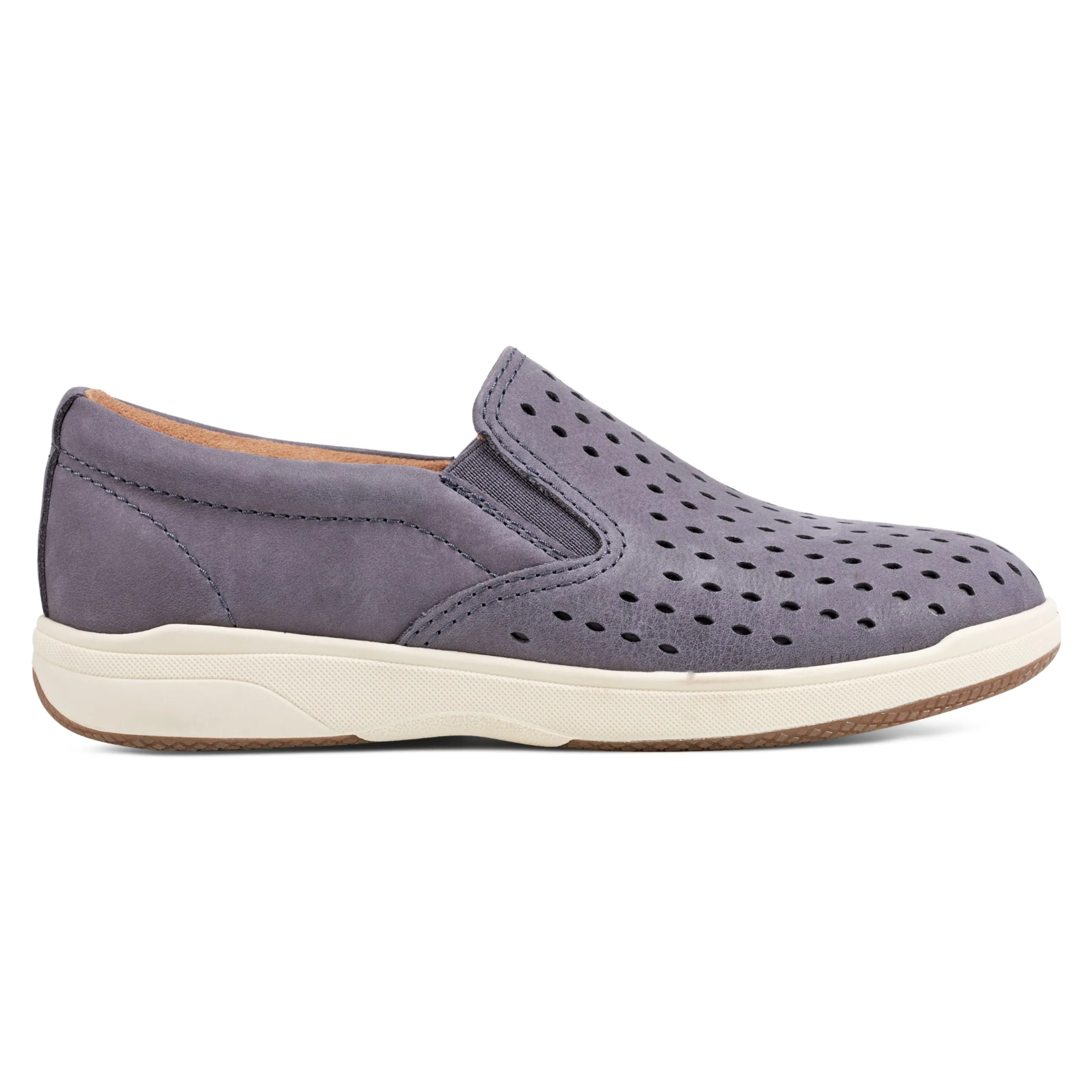 Nel Laser Cut Round Toe Casual Slip-on Sneakers