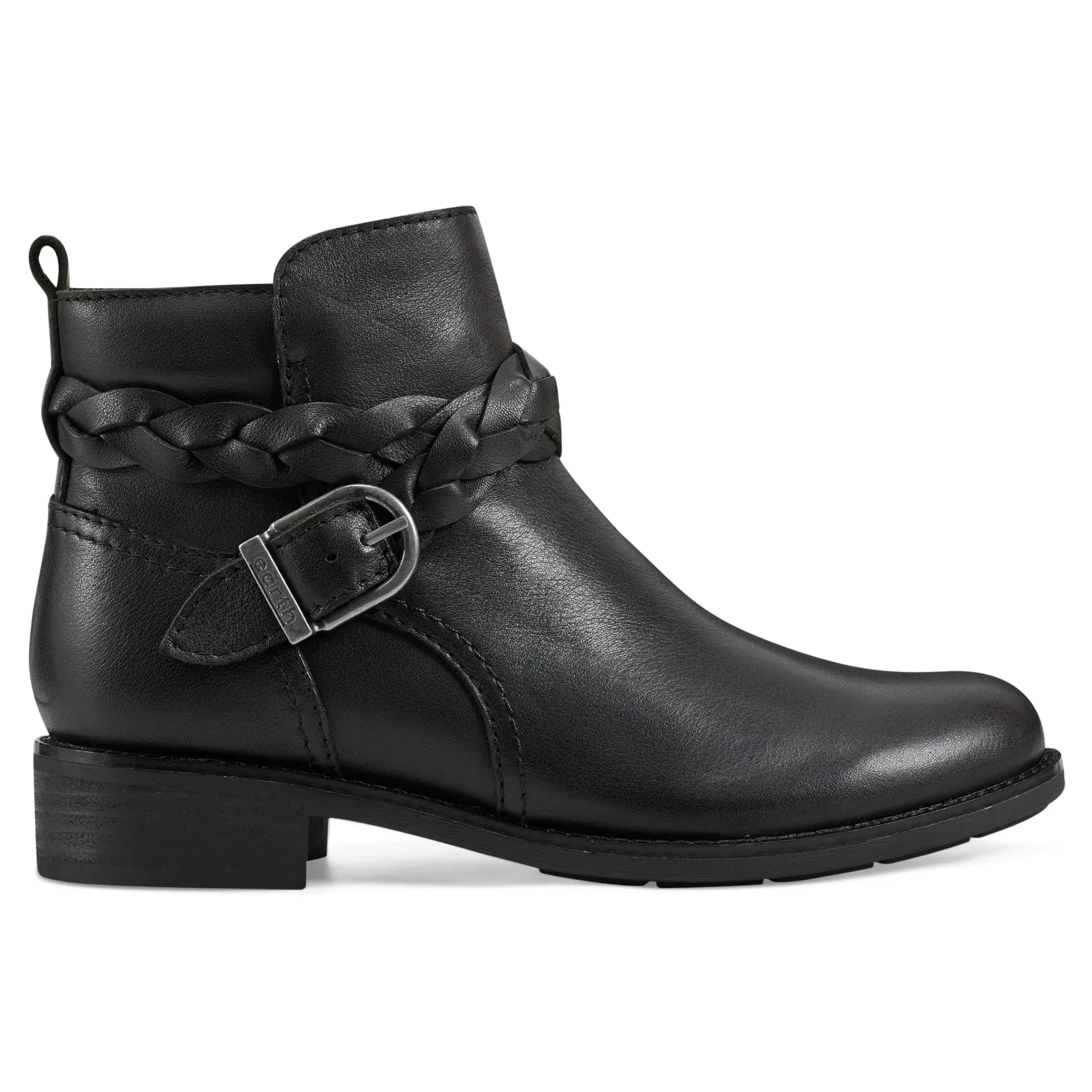 Nicole Round Toe Stacked Heel Casual Booties