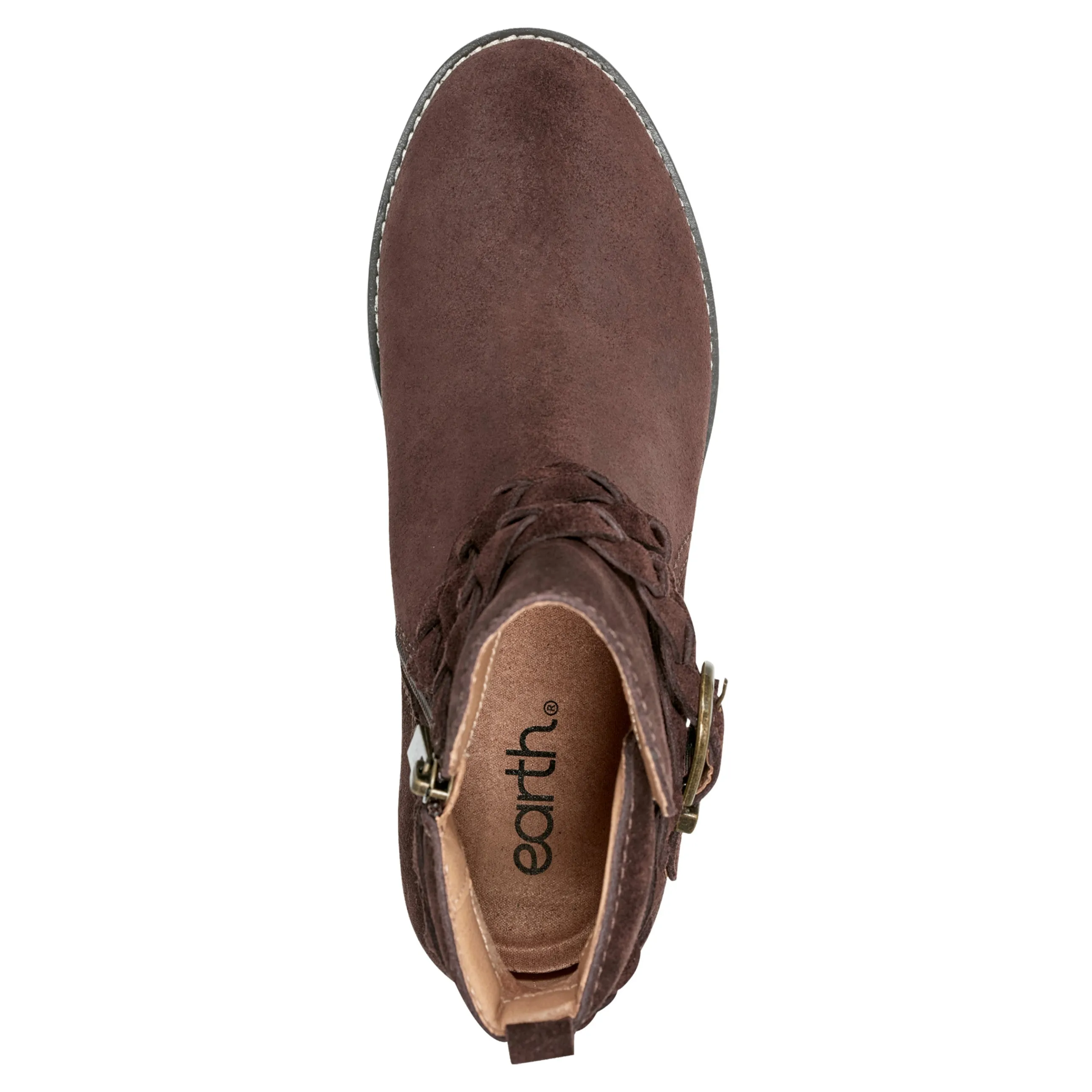 Nicole Round Toe Stacked Heel Casual Booties