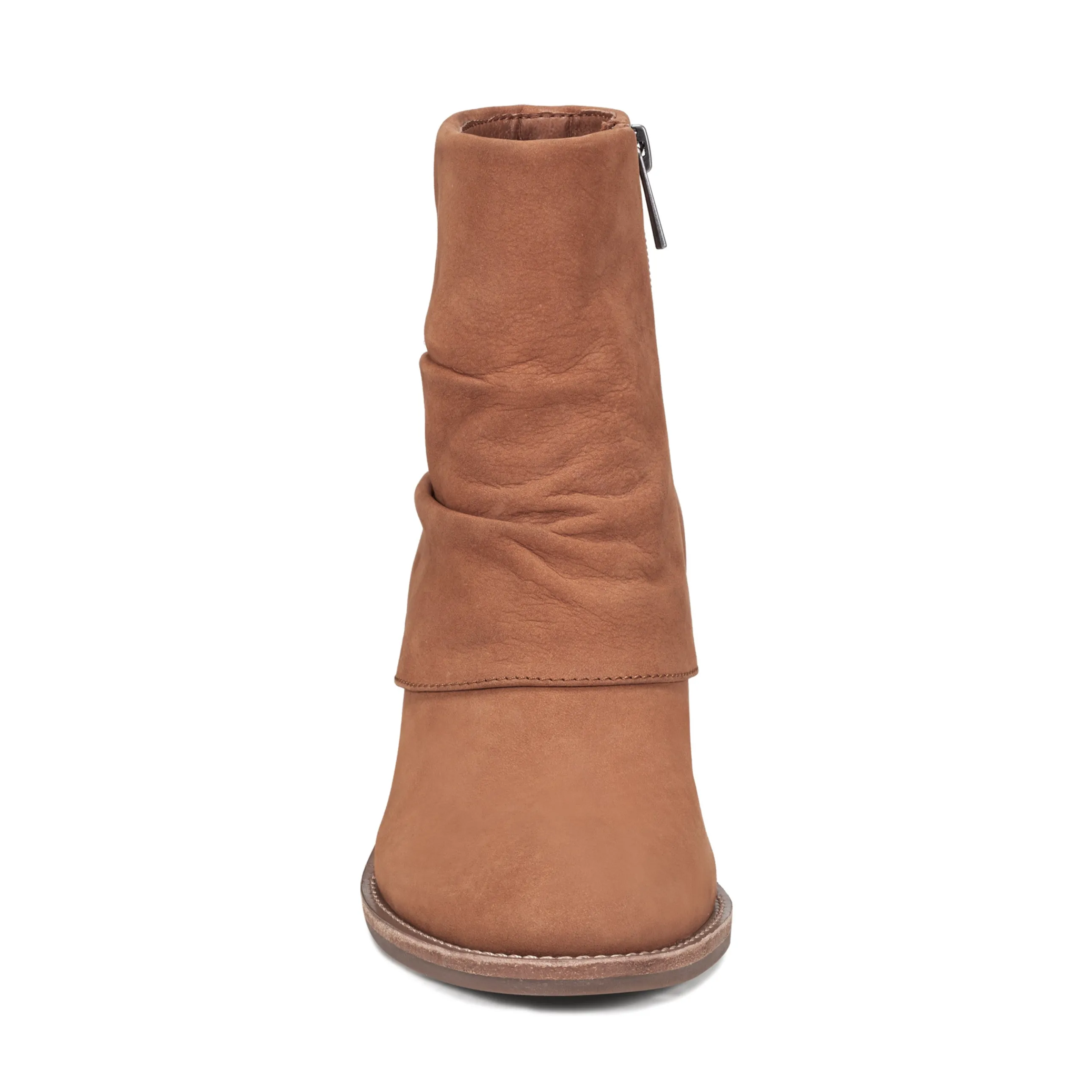 Savvy Block Heel Ruched Casual Booties