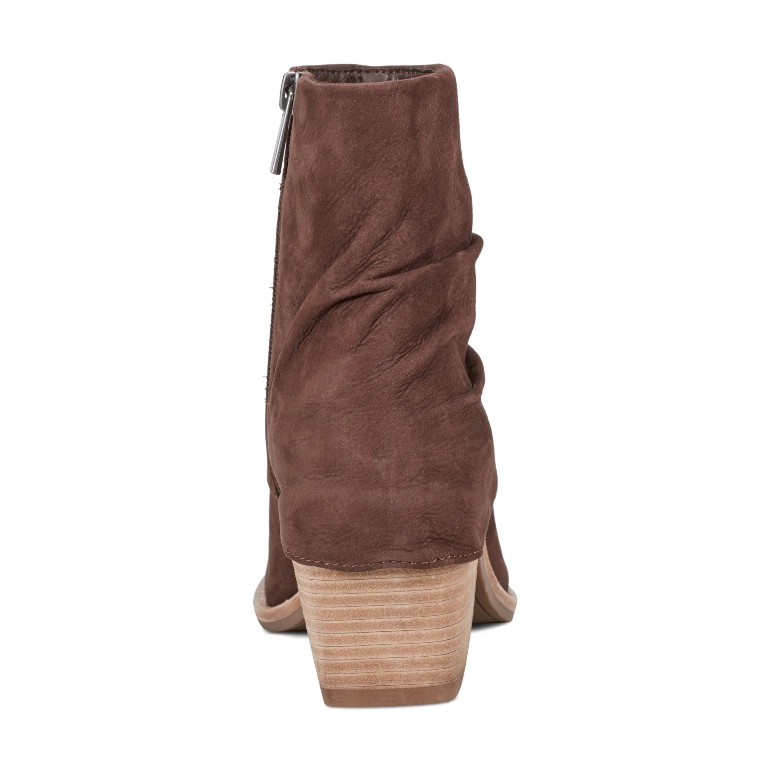 Savvy Block Heel Ruched Casual Booties