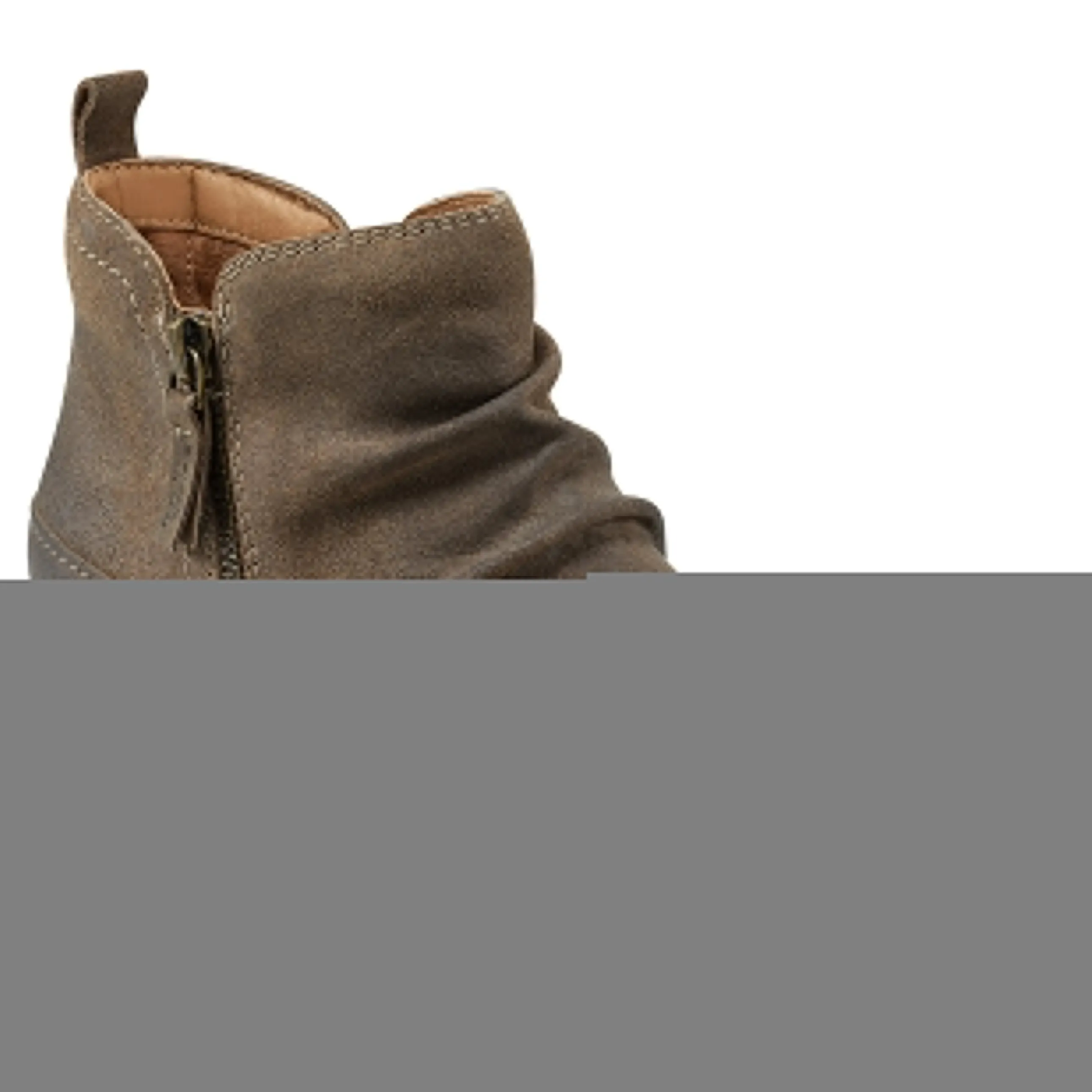 Nadya Round Toe Ruched Casual Booties