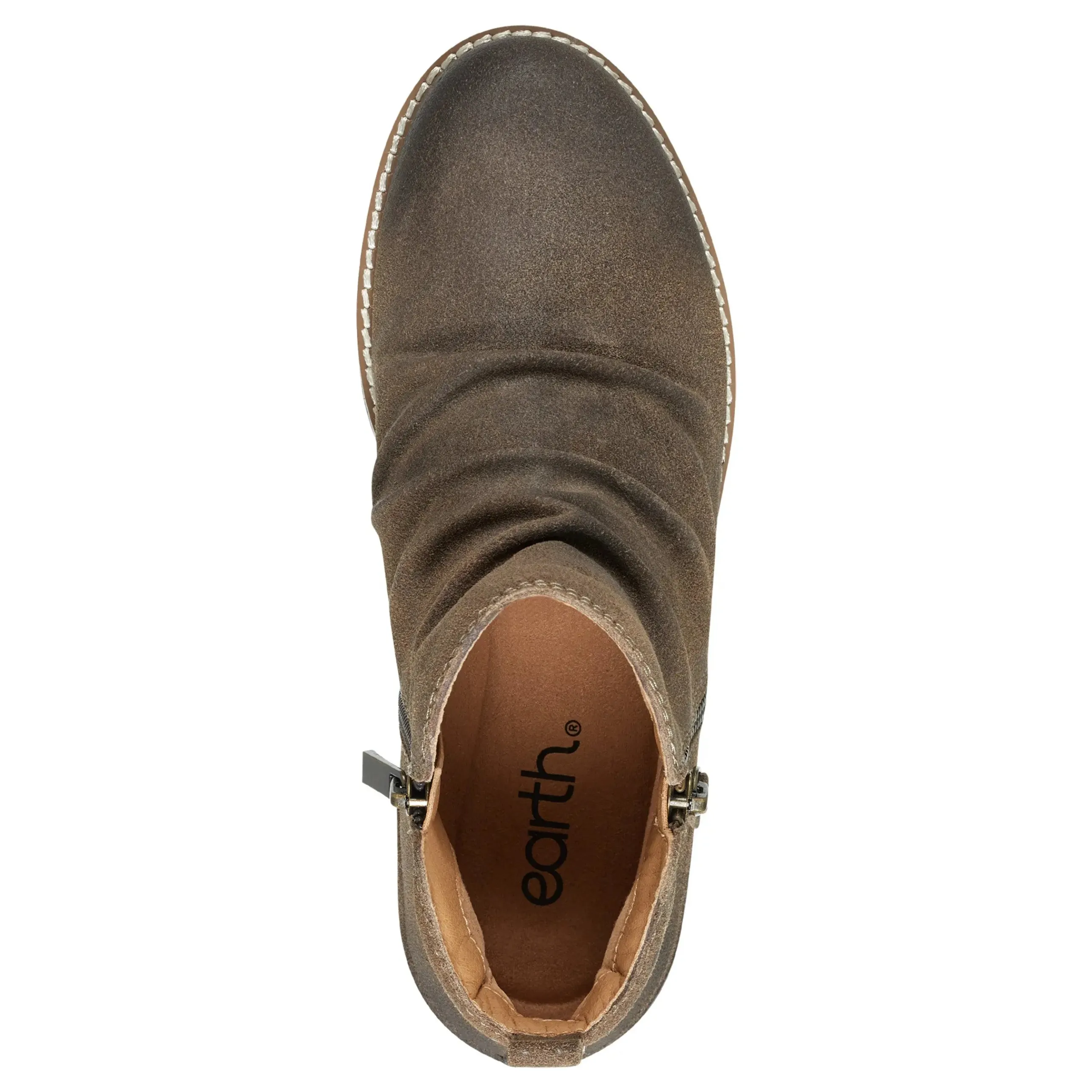 Nadya Round Toe Ruched Casual Booties