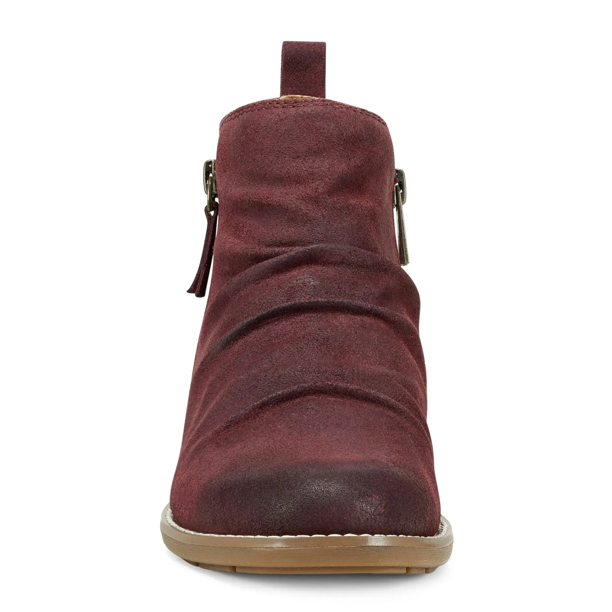 Nadya Round Toe Ruched Casual Booties