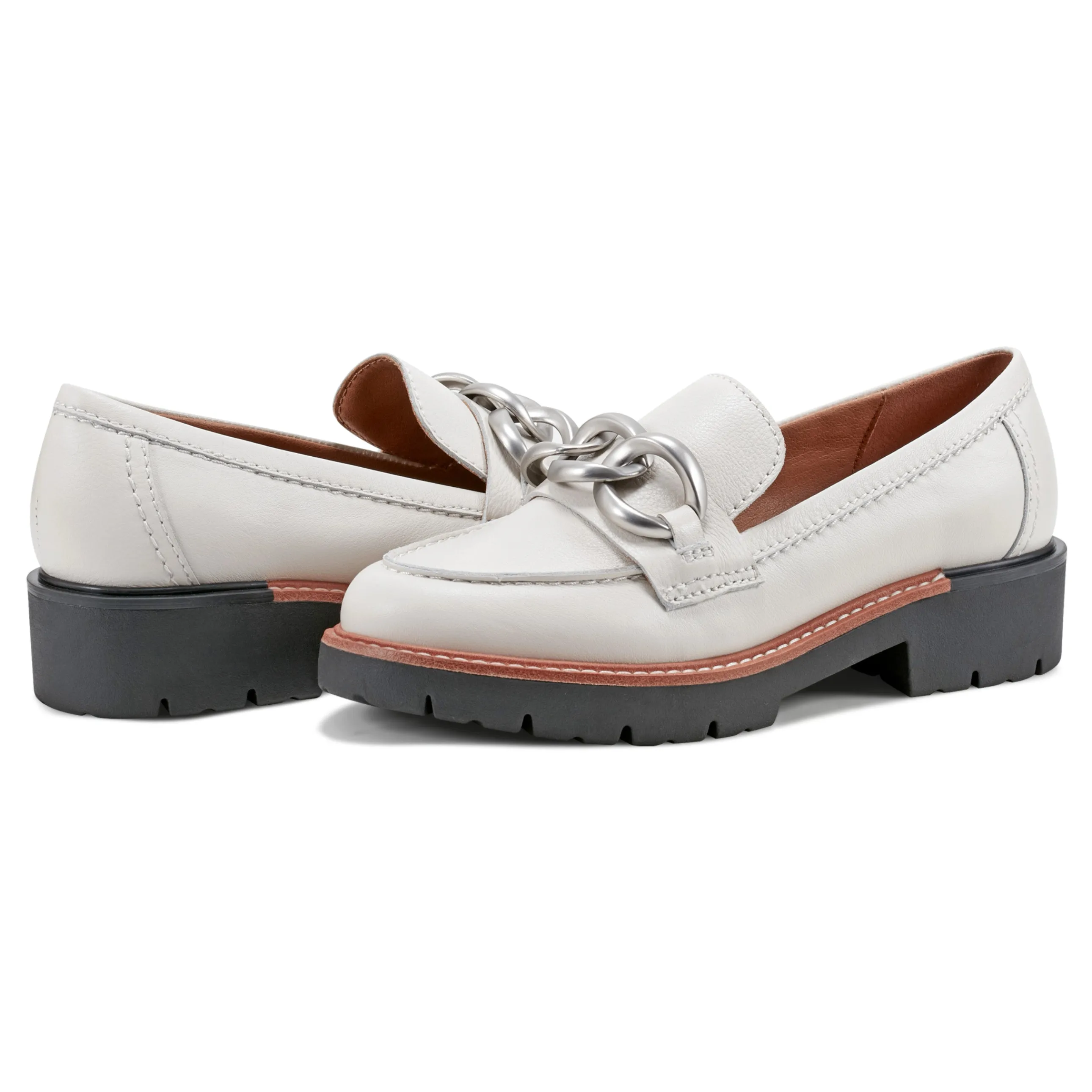 Zalor Round Toe Lug Sole Casual Slip-on Loafers