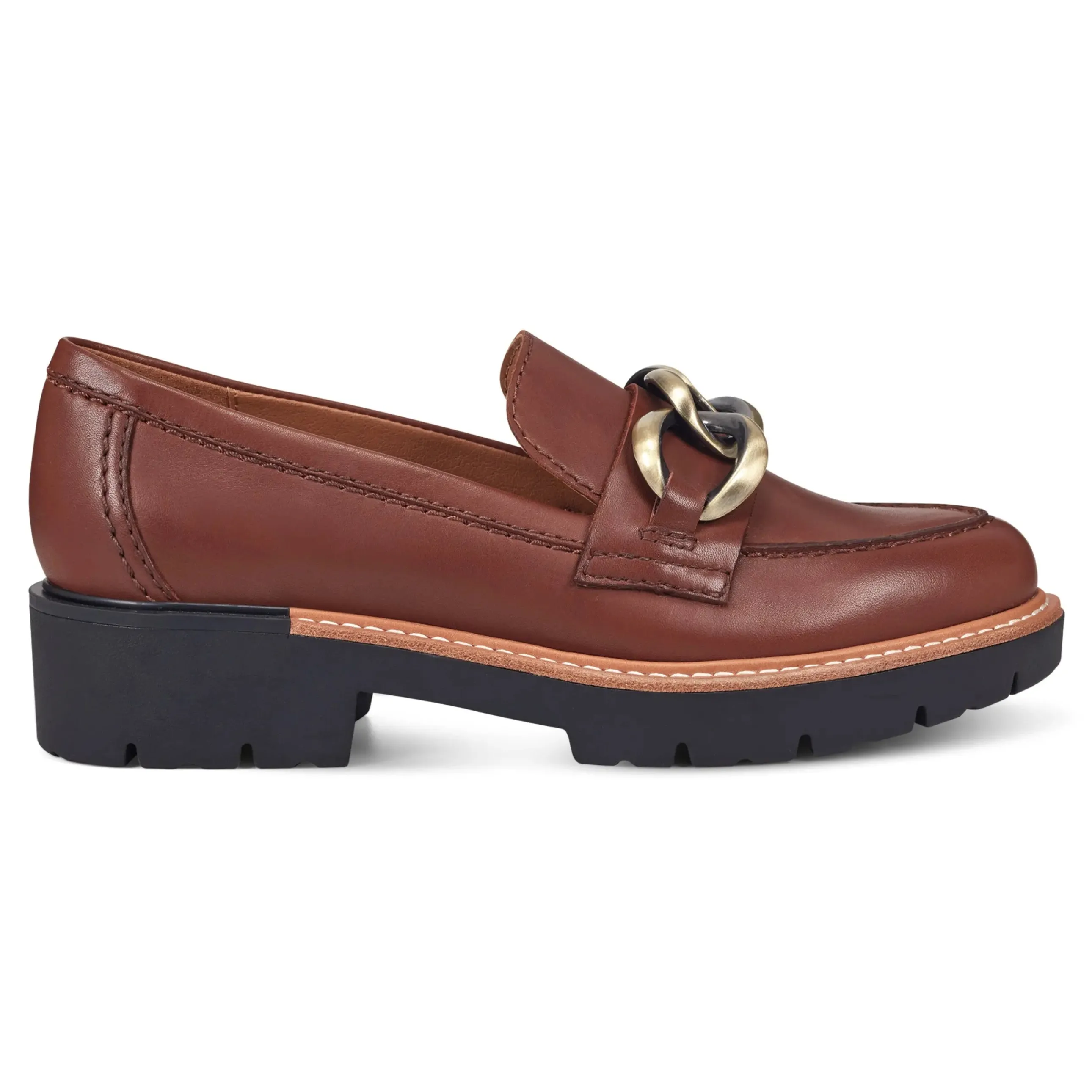 Zalor Round Toe Lug Sole Casual Slip-on Loafers